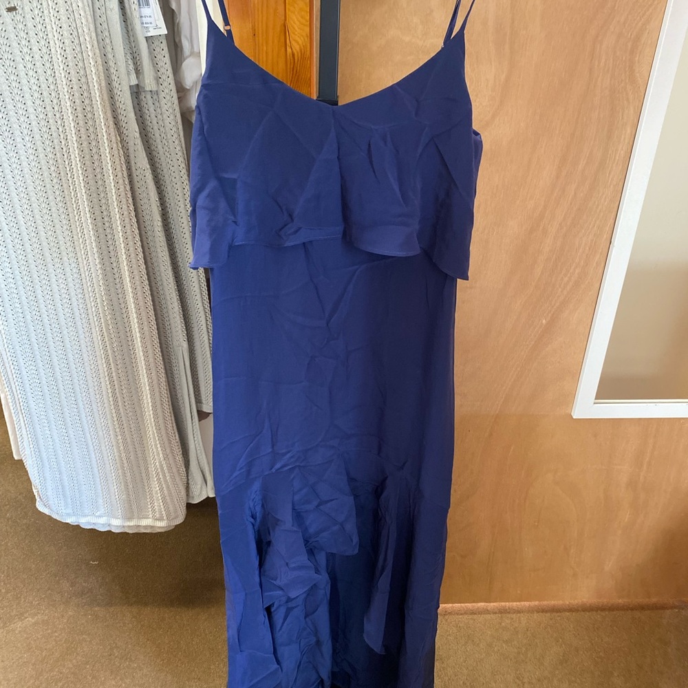 Intermix Blue ruffled tiered maxi dress